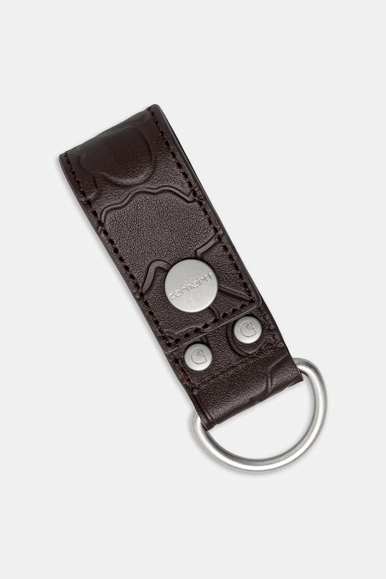 Kožená klíčenka Carhartt WIP Camo Duck Keyholder hnědá I035401.3BXXX