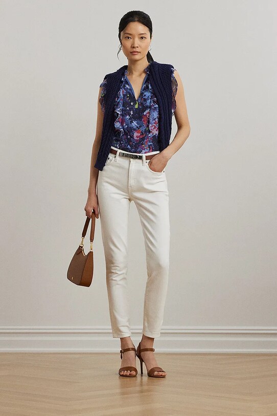 Ρούχα Μπλουζάκι Lauren Ralph Lauren 200970718 μπλε