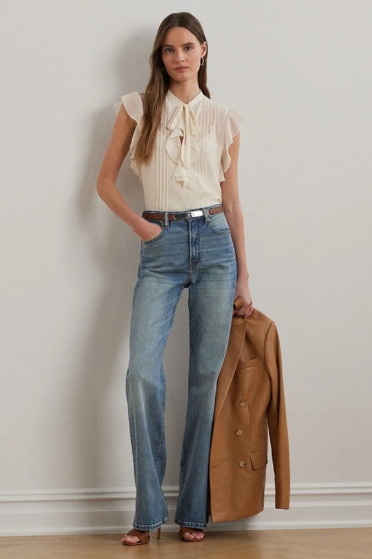 Ρούχα Μπλουζάκι Lauren Ralph Lauren 200970819 μπεζ