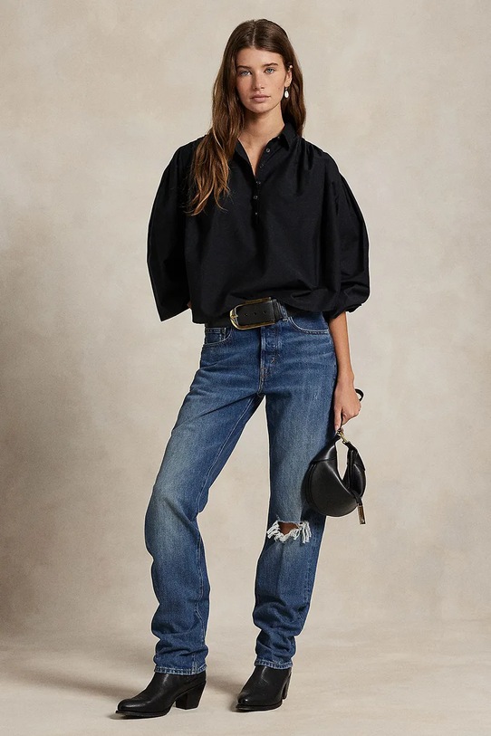 Oblečení Halenka Polo Ralph Lauren 211971508 černá