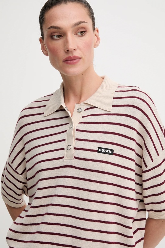 Rotate pulover din amestec de lână bej 1143041764