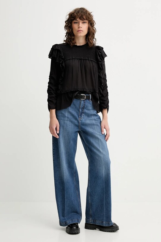 MUNTHE bluzka CRISP 252100225231 czarny AW25