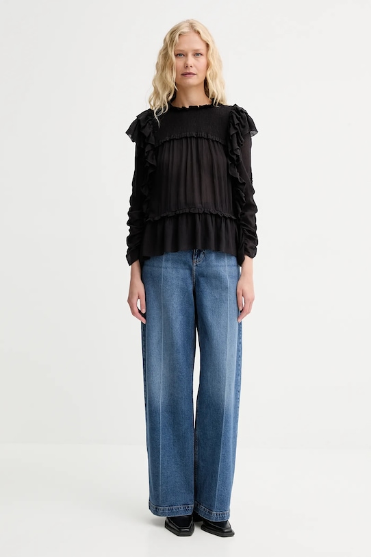 MUNTHE bluză CRISP 252100225231 negru AW25