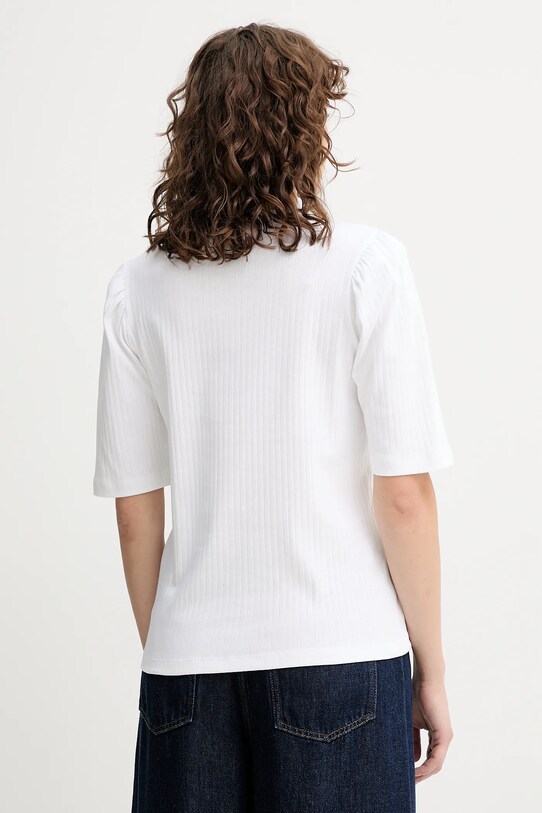 Odzież MUNTHE t-shirt bawełniany PARSA 252110025264 biały