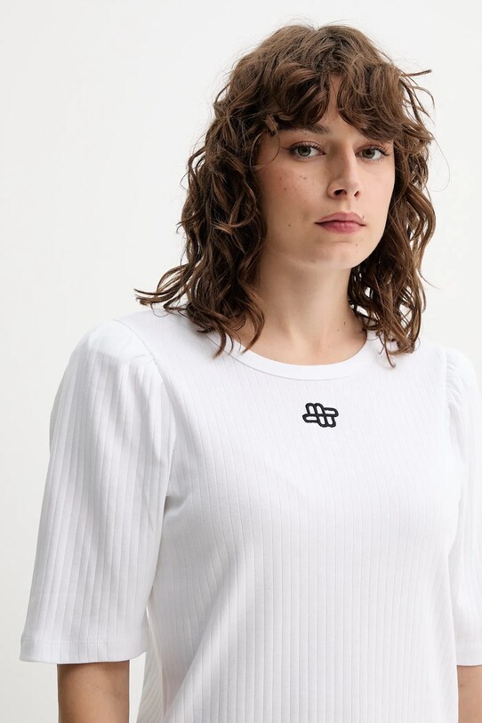 MUNTHE t-shirt bawełniany PARSA biały 252110025264