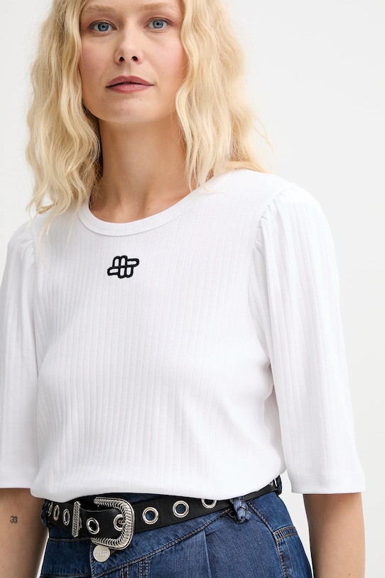 MUNTHE t-shirt bawełniany PARSA biały 252110025264