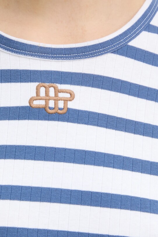 Βαμβακερό μπλουζάκι MUNTHE PARSA 252110025264 μπλε