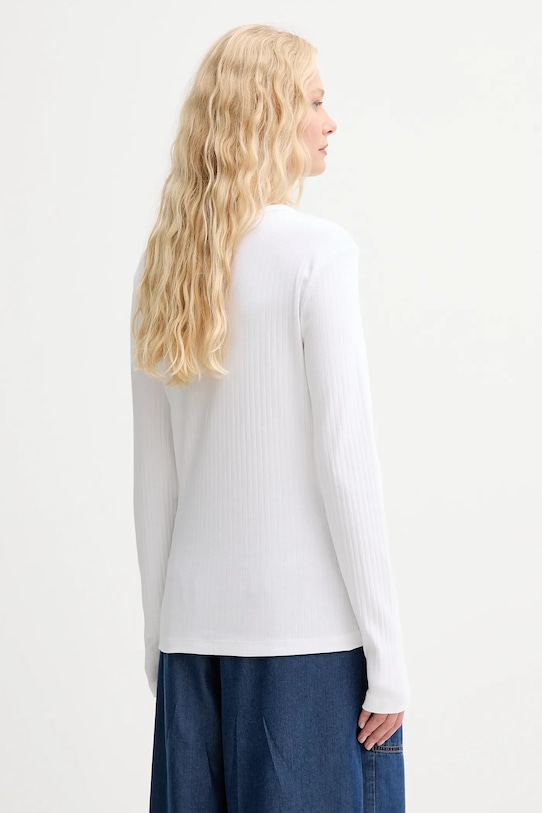 Îmbrăcăminte MUNTHE longsleeve din bumbac POTE 252110225264 alb