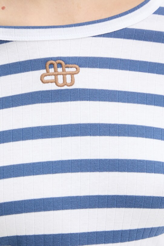 MUNTHE longsleeve bawełniany POTE 252110225264 niebieski