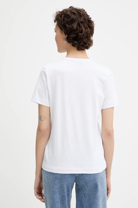 Îmbrăcăminte MUNTHE tricou din bumbac PIRIS 252110525260 alb