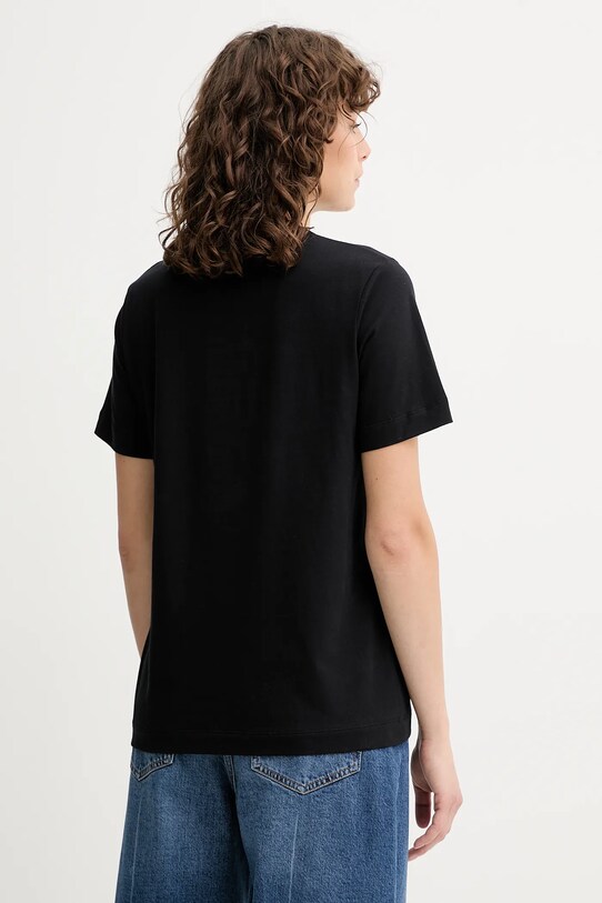 Odzież MUNTHE t-shirt bawełniany TYLIE 252110625260 czarny