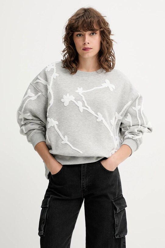 MUNTHE bluza PAWI aplikacja szary 252111325262