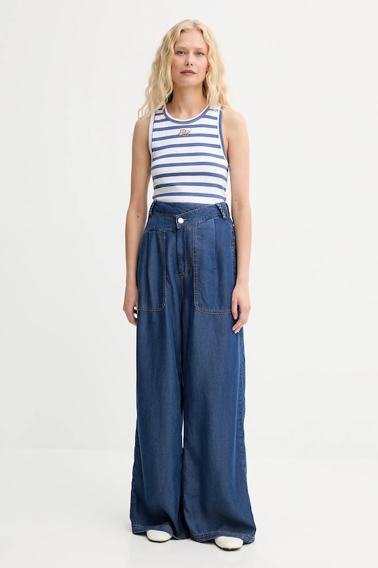 MUNTHE pamut top TEZZA 252111525264 kék AW25