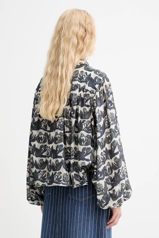 Îmbrăcăminte MUNTHE cămașă din amestec de mătase LYNX 253104025322 albastru