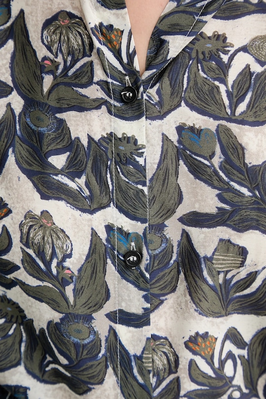 MUNTHE cămașă din amestec de mătase LYNX 253104025322 albastru