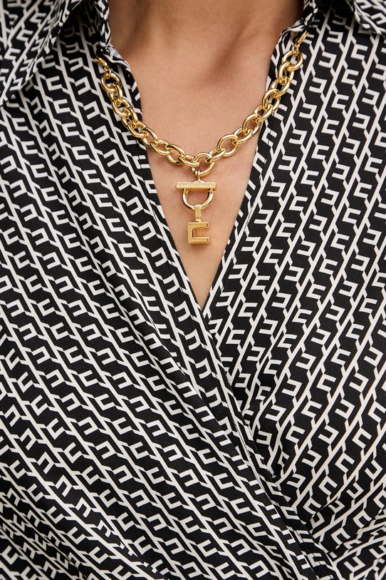 Μπλουζάκι Elisabetta Franchi CAS0256E2 μαύρο