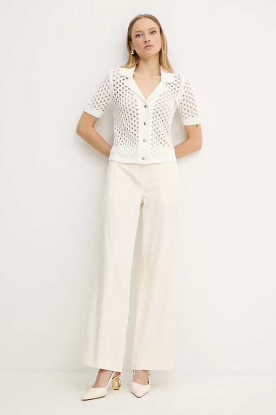 Βαμβακερή ζακέτα Morgan μπεζ MLOU