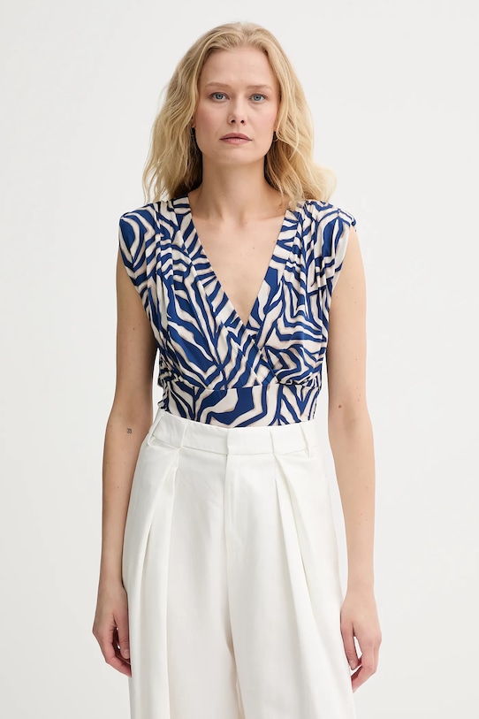 Morgan bluză cu modele albastru DROBI
