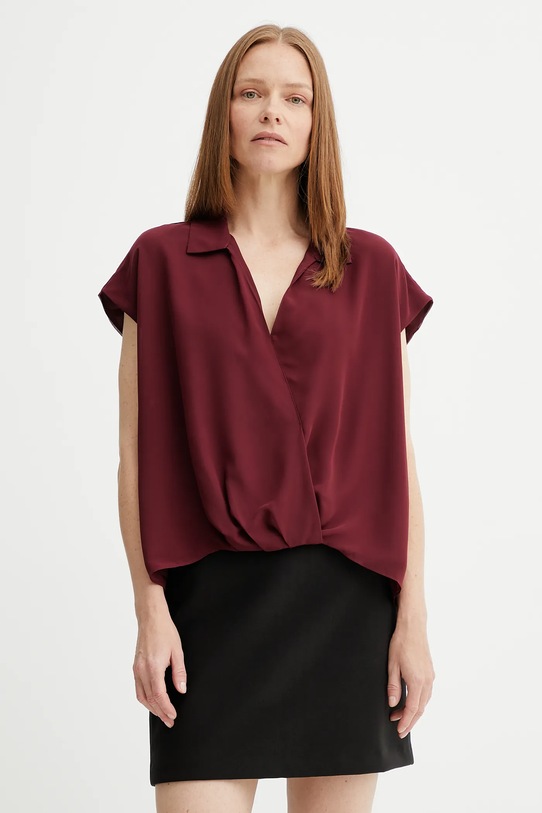 Calvin Klein bluzka pozostałe bordowy LV044C199G