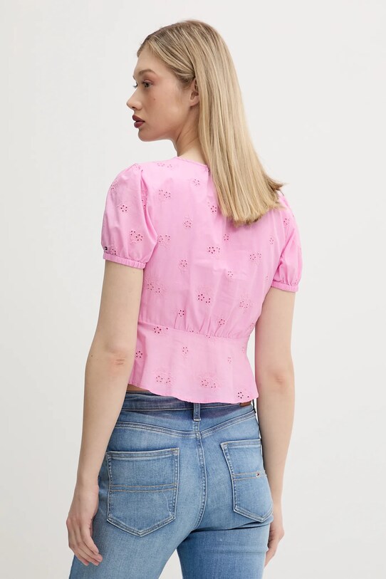 Odzież Tommy Jeans bluzka DW0DW21241 różowy