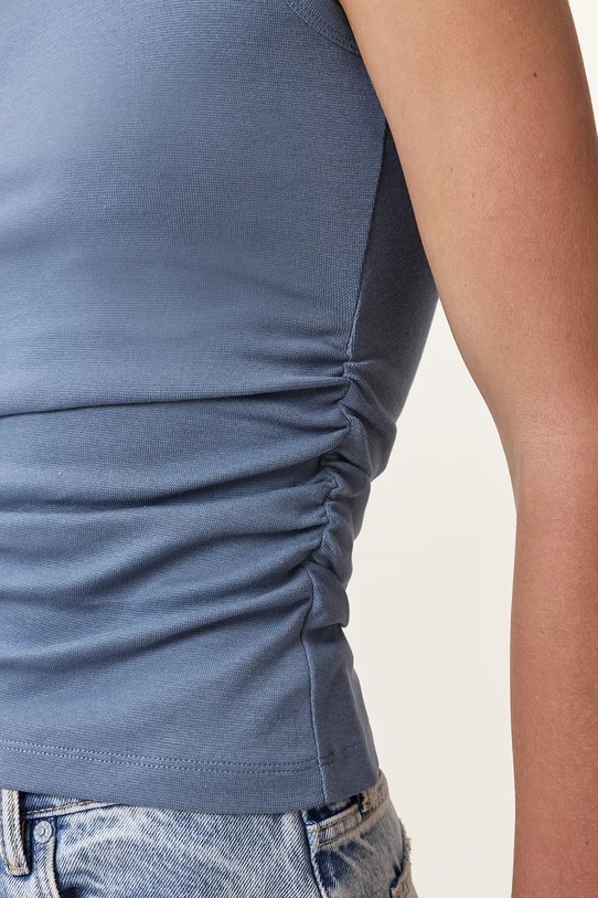 Îmbrăcăminte AllSaints top din bumbac KATARINA W192JC albastru