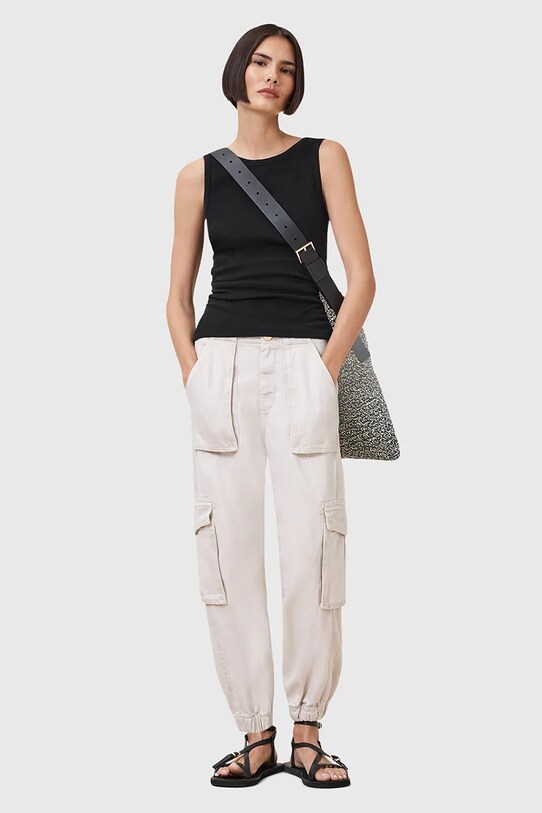 AllSaints top bawełniany KATARINA W192JC czarny