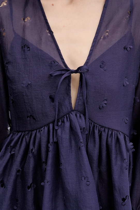 Stine Goya bluză SG.PF25.T062.1608 bleumarin