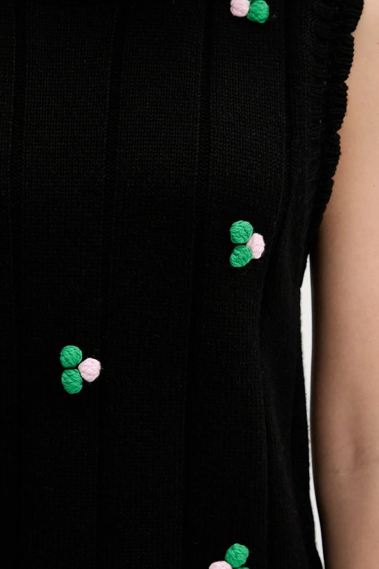 Stine Goya kamizelka z dodatkiem wełny SG.AW25.K043.2359 czarny