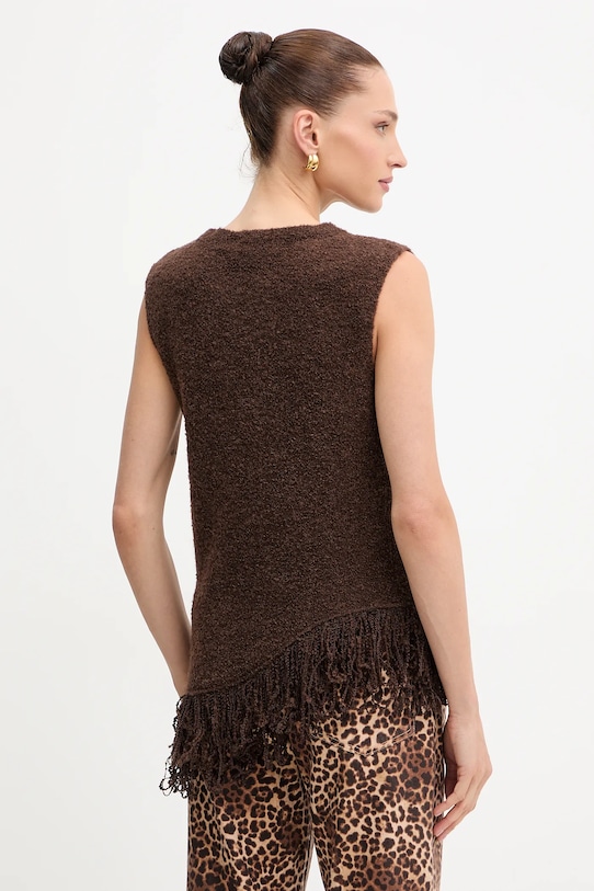 Îmbrăcăminte Simona Corsellini vestă din amestec de lână A25CPTOO0101 maro