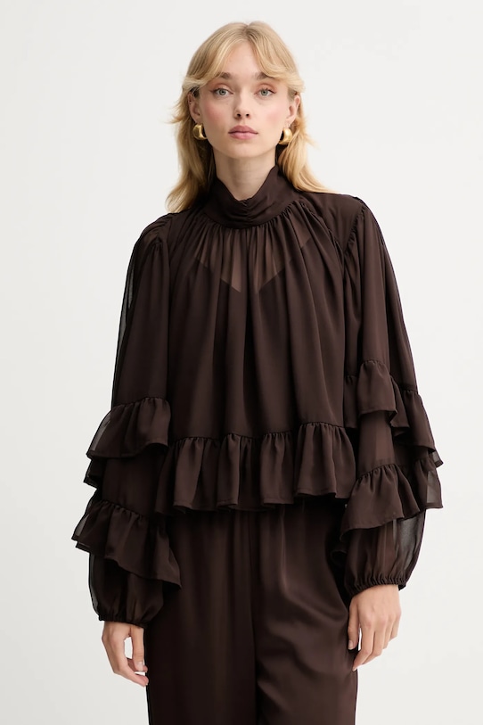 Gestuz bluzka casual brązowy 10910650