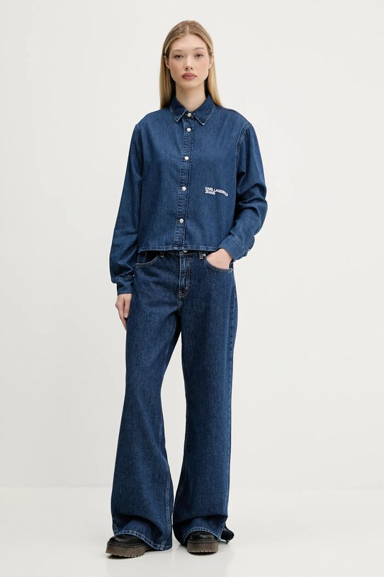 Джинсовая рубашка Karl Lagerfeld Jeans A3W11002 тёмно-синий AW25