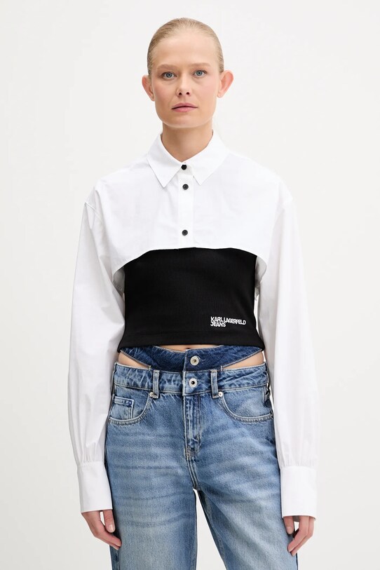 Karl Lagerfeld Jeans ing sima fekete A3W11006
