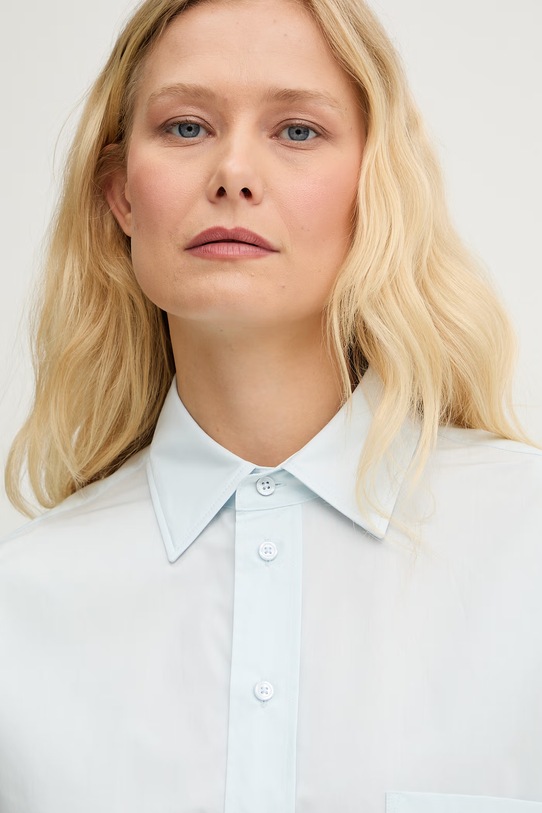 BOSS koszula bawełniana niebieski 50543800