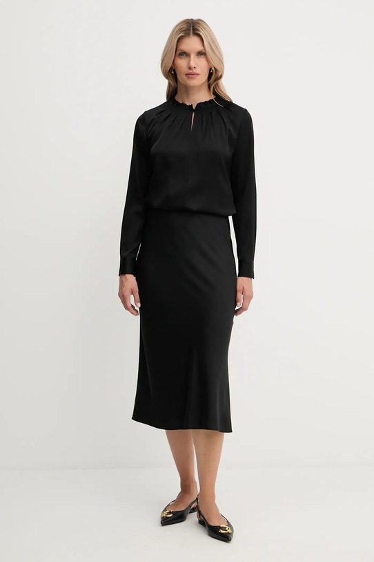 BOSS bluză de mătase 50548224 negru AW25