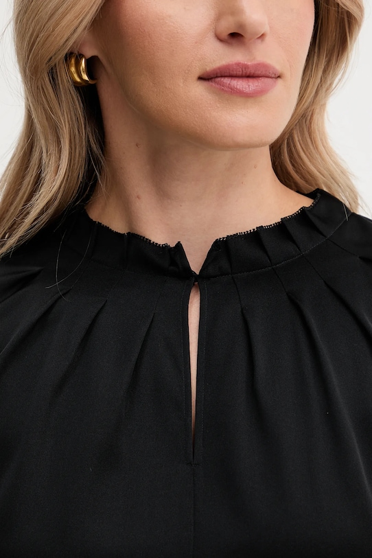 BOSS bluză de mătase 50548224 negru