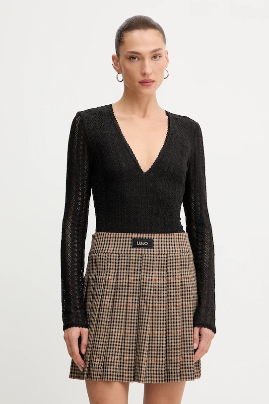 BOSS Orange body z elastanem czarny 50543555