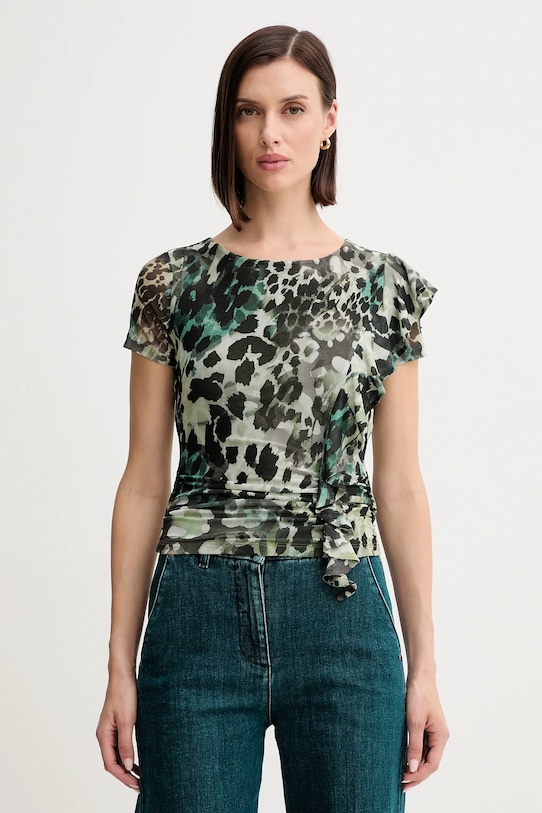 Guess bluzka VERDIANA z elastanem czarny W5YP08.KCZC2