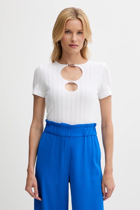 Tričko Guess VALERIA slim bílá W5YP09.KCXS1