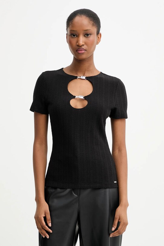 Guess tricou VALERIA uni negru W5YP09.KCXS1
