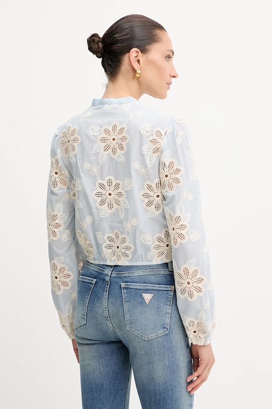 Ρούχα Βαμβακερό πουκάμισο Guess HAZEL W5YH1B.WHEO0 μπλε