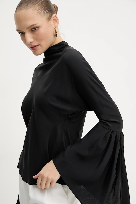 Halenka s hedvábím Pinko černá 105625.A2S9