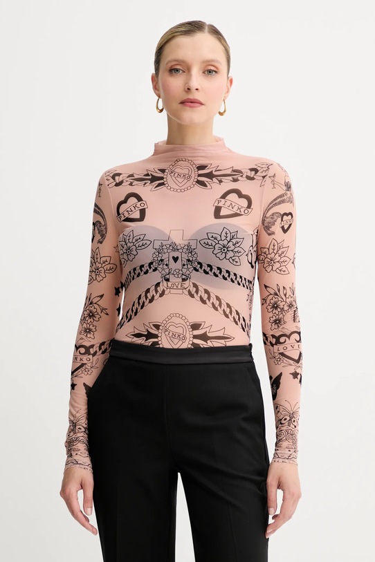 Блузка Pinko візерунок бежевий 105798.A2VM