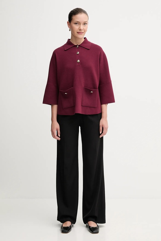 Joseph Ribkoff sweter 253962 bordowy AW25