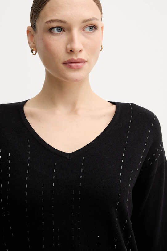 Joseph Ribkoff sweter z dodatkiem jedwabiu czarny 254966
