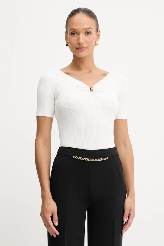 Marciano Guess bluzka KATHLEEN z elastanem biały 5YGR02.5875Z