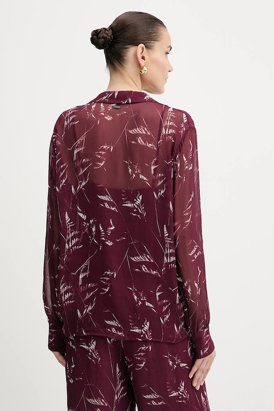 Odzież Armani Exchange bluzka XW001019.AF12051 bordowy