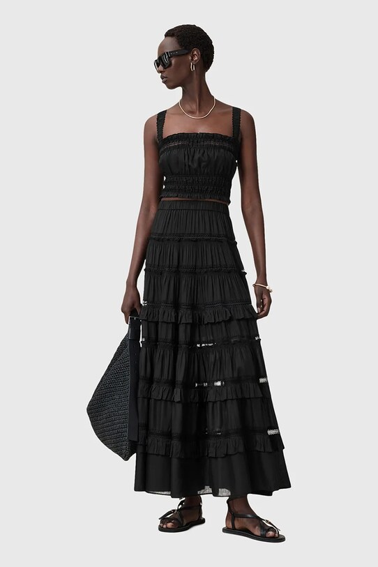 AllSaints bluzka TALIA W070PC czarny