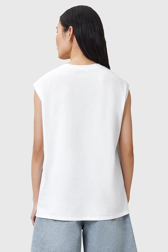 Îmbrăcăminte AllSaints bluză din bumbac SUNNIES W163JC alb