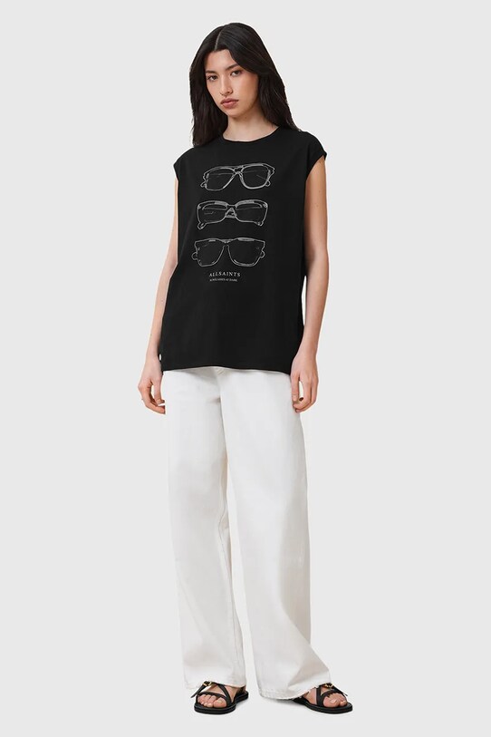 AllSaints bluză din bumbac SUNNIES W163JC