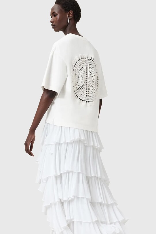 AllSaints t-shirt bawełniany AMELIE bawełna beżowy W224JC